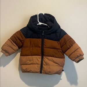 GAP Brown and Navy Puffer Jacket